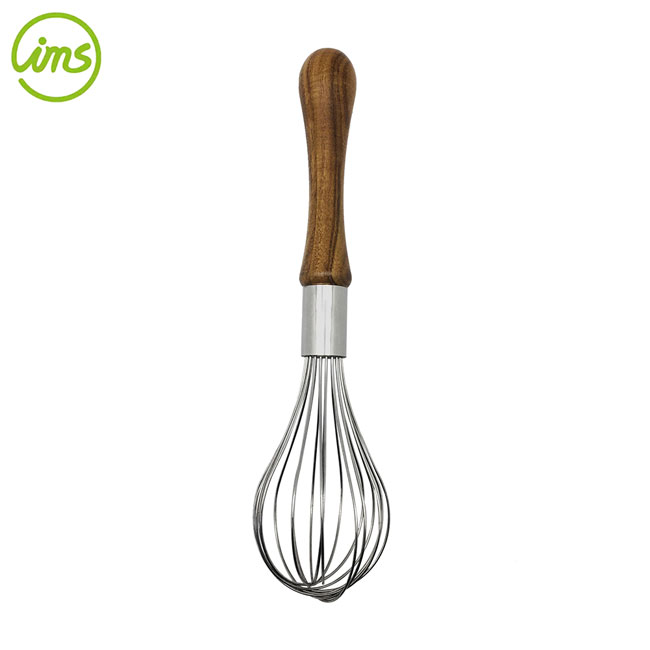 Stainless Steel Wire Egg Whisk With Wooden Handle